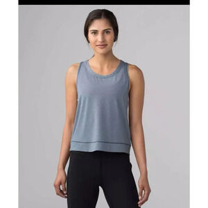 Lululemon Pace Perfect Tank Heathered Sterling Size 4 1044